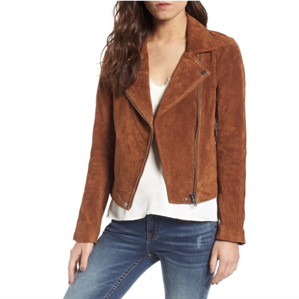 BLANKNYC suede moto jacket